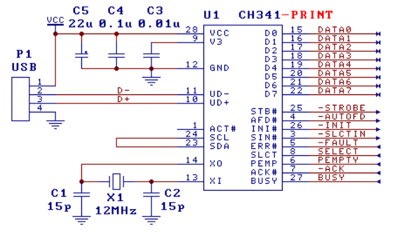  Parallel Printer Interface Conversion (Diagram 2)